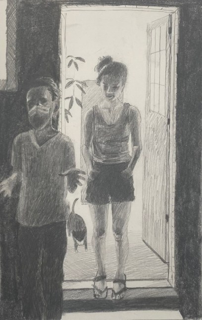Daniel and Annette Study (NFS)  10&quot; x 6.5&quot;  Graphite On Paper