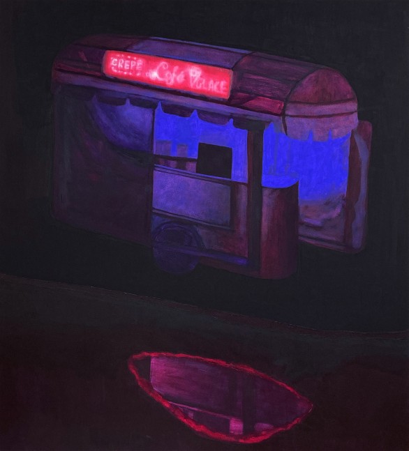 Crepe Cart  22&quot; x 20&quot;  Oil On Panel