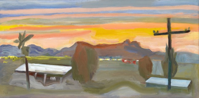 February Sunset  9″ x 18″  Oil On Canvas