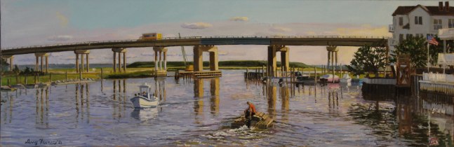 Dock Builder  10&quot; x 30&quot;  Oil On Canvas