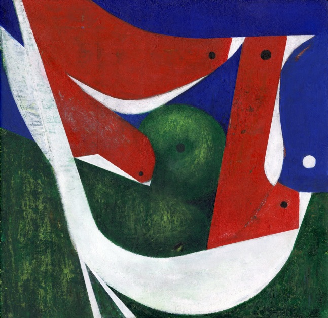 Bird Bowl  11.75” x 12”  Acrylic On Panel