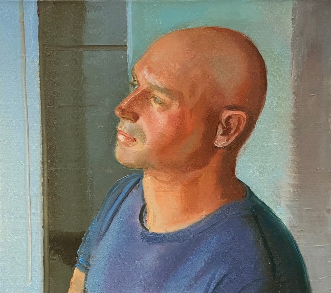 Portrait Of Aaron Traister 16&quot; x 18&quot;  Oil On Linen