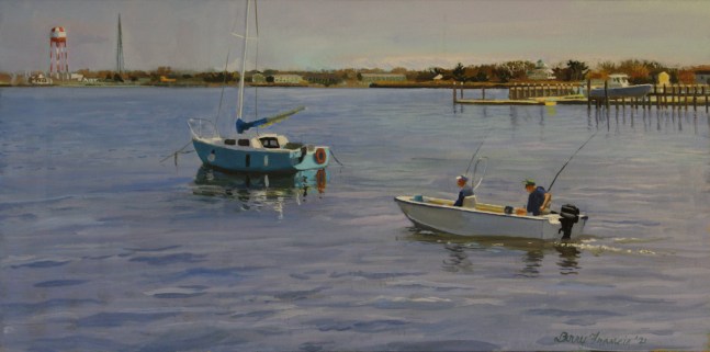 Gone Fishing  12&quot; x 24&quot;  Oil On Canvas