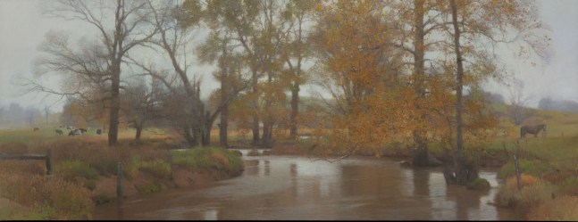 November Fog  24&quot; x 62&quot;  Oil On Canvas