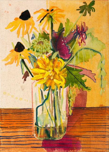 Lauren Whearty, Kathleen's Summer Flowers  16″ x 11″  Acrylic On Canvas