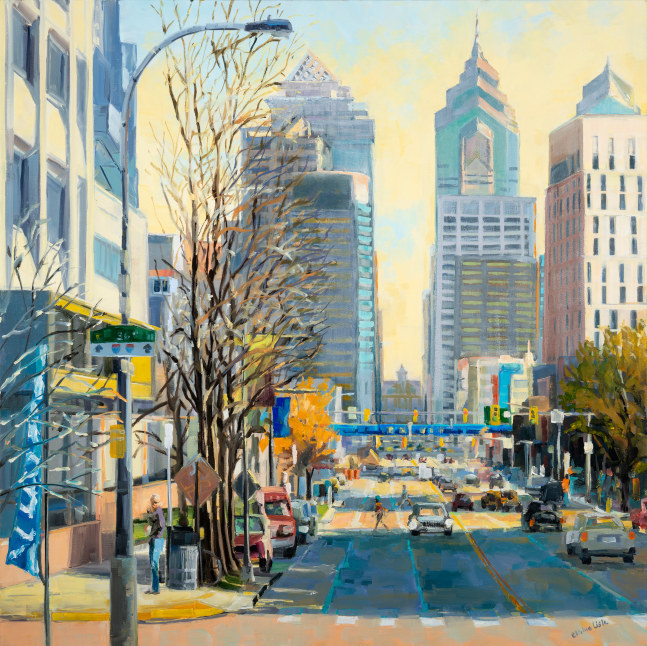 Morning Rush Hour  24&quot; x 24&quot;  Oil On Canvas