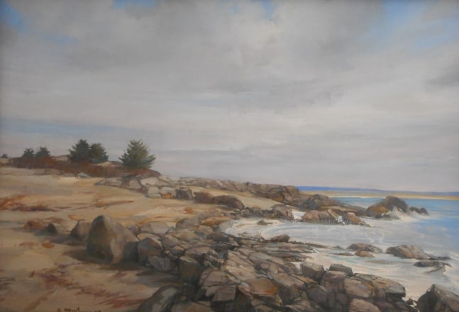Rocks On The Shore  16&quot; x 24&quot;  Oil On Canvas