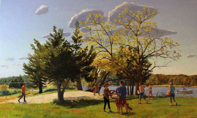 Picnic At The Water's Edge  36” x 60”  Oil On Canvas  Shop