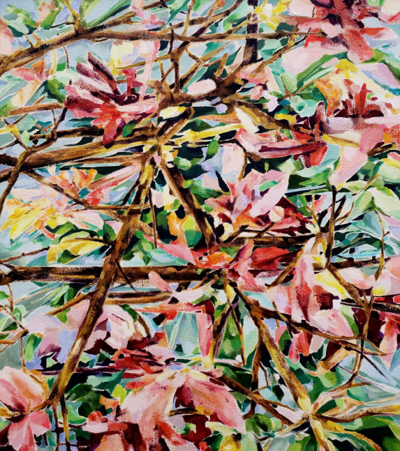 Okame 20.5” x 18” Oil On Canvas