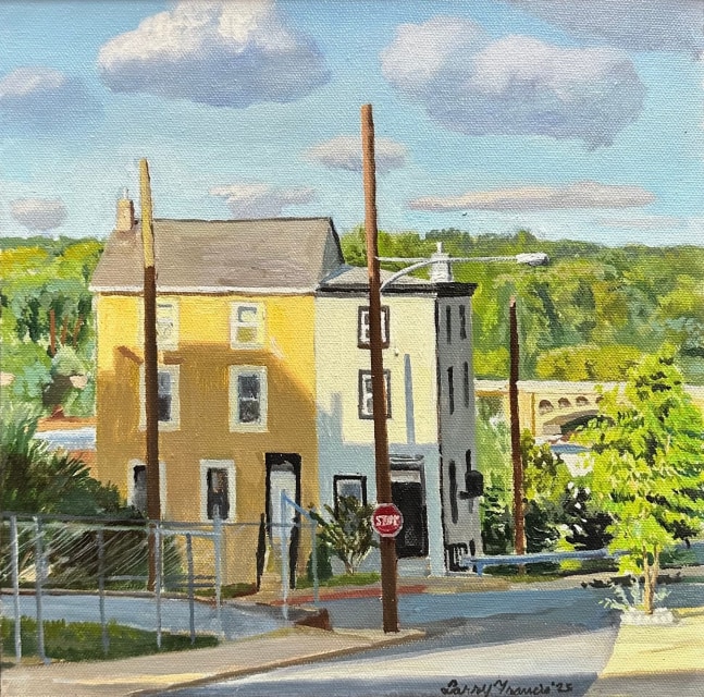 View from Terrace  12" x 12"  Oil On Canvas