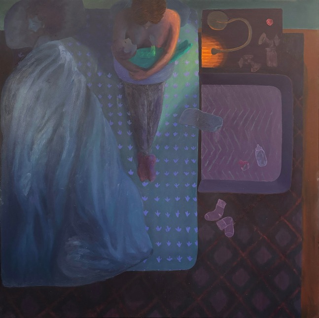 Night Nursing  24” x 24”  Oil On Panel