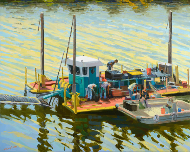 Dredger In The Schuylkill  24&quot; x 30&quot;  Oil On Canvas