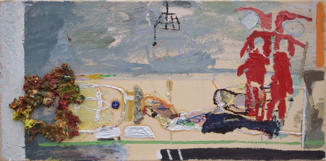 Sniper On The Court  10&quot; x 20&quot;  Oil On Canvas