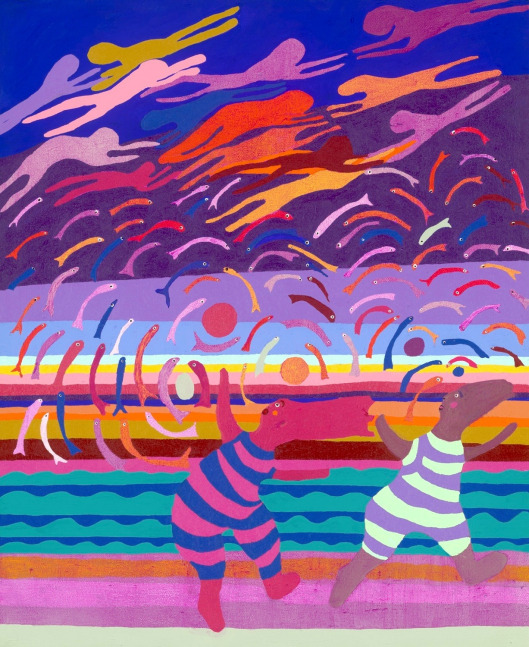 Sunset on the Beach  22.5” x 18” Acrylic On Canvas