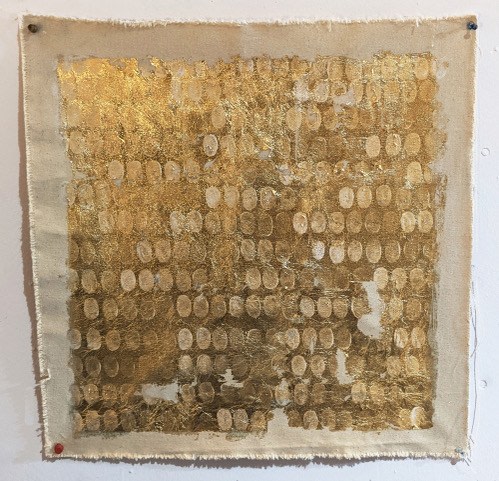 Suji Kanneganti, Breathing  56&quot; x 42&quot;  Gold Foil And Oil Paint (Lead White) On Canvas