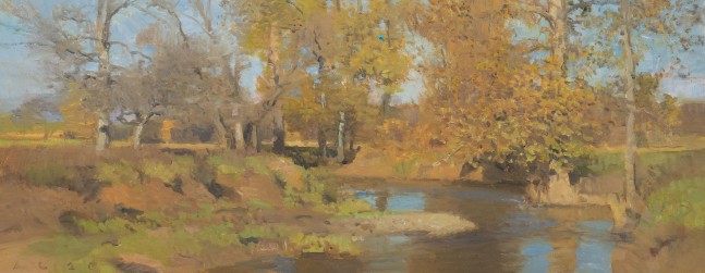 Swoope Fall I  8&quot; x 20.25&quot;  Oil On Panel