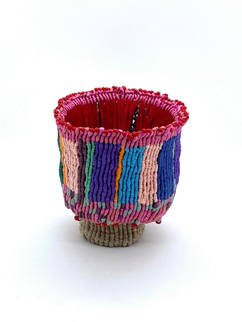 Edo  4&quot; x 3&quot; x 3&quot;  Ribbon, Linen, And Polyester Cording