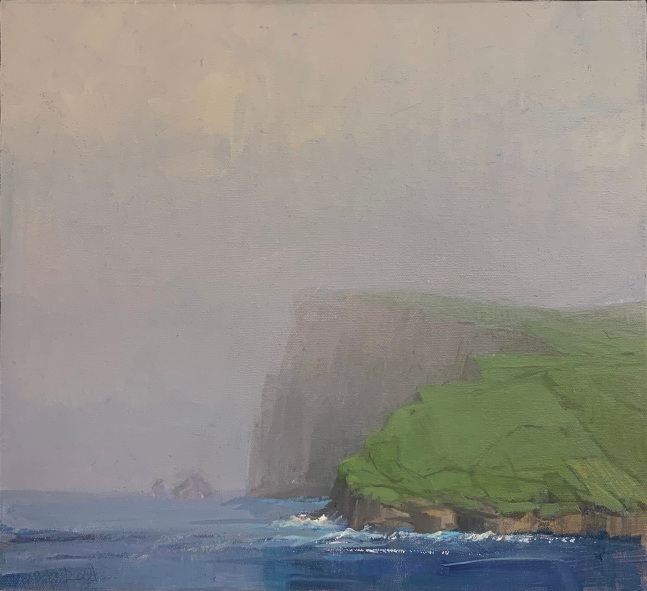 Jeffrey Reed, Port A Cloy, Fog 11&quot; x 12&quot;  Oil On Canvas
