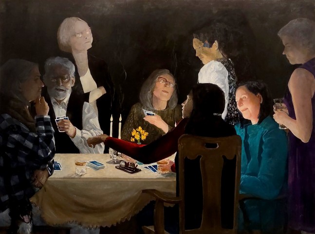 Card Game 2  48&quot; x 64&quot;  Oil On Canvas