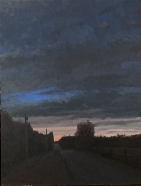 Twilight, Saline County  26&quot; x 22&quot;  Oil On Canvas