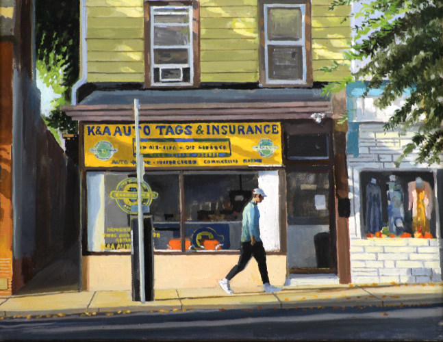 Going to Work  14&quot; x 18&quot;  Oil On Canvas