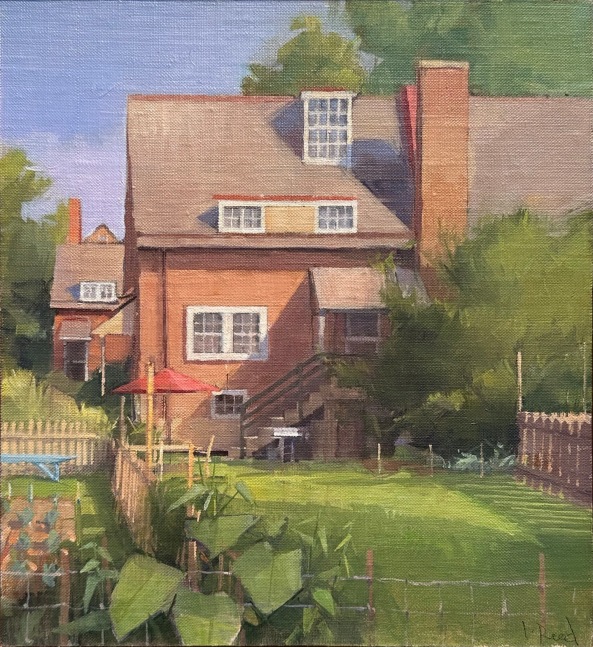 Crefield Garden  12&quot; x 11&quot;  Oil On Canvas Mounted On Panel
