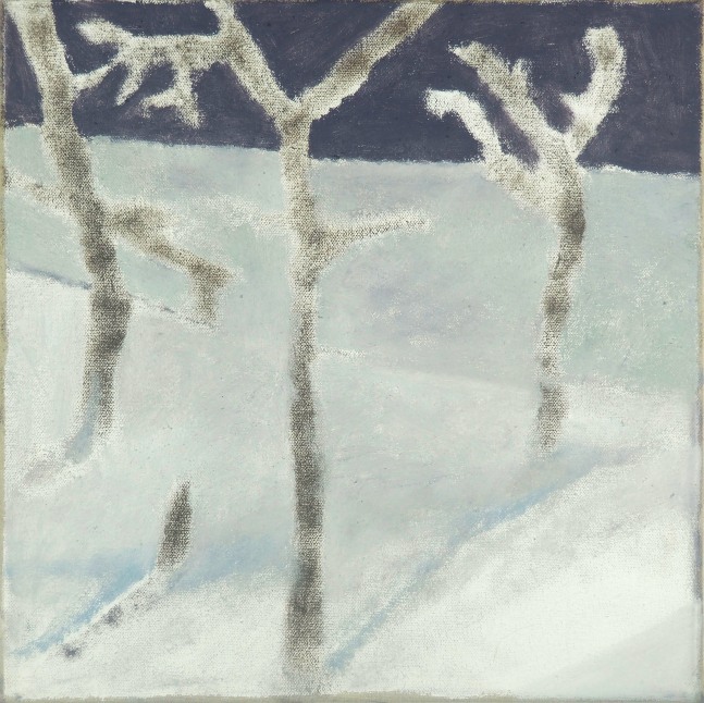 Henry Murphy, Winter Walk  12&quot; x 12&quot;  Oil On Canvas