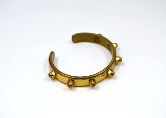 Amanda Kaiserman, Hewitt Bracelet  one size  Brass Hardware (Acorn Nuts And Screws) Hand Constructed In France