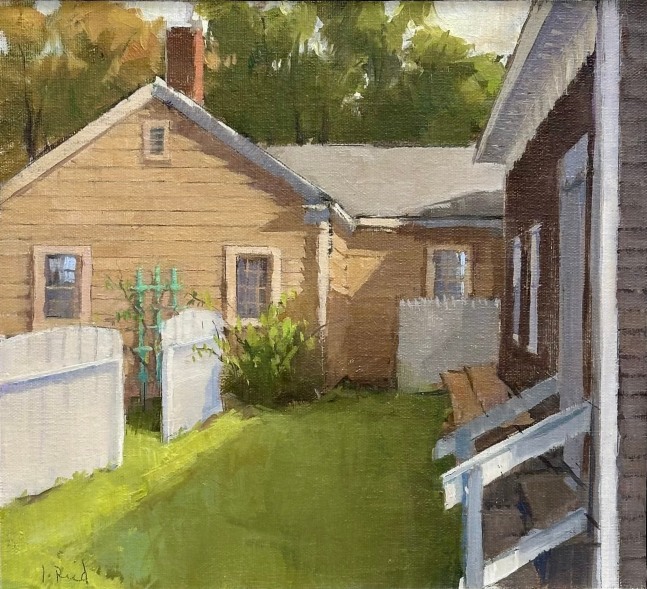 Mystic Yard   10&quot; x 11&quot;  Oil On Canvas