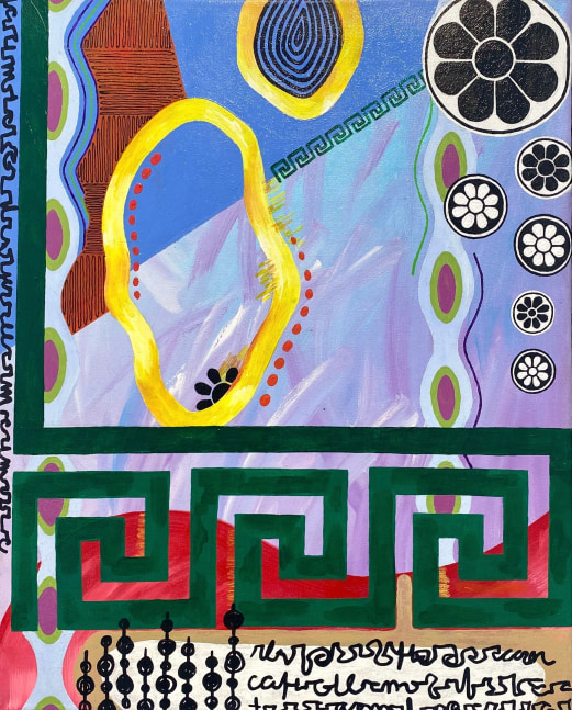 Jessica Rogers In a Frenzy 2023 24 x 18 x 1 Acrylic on canvas