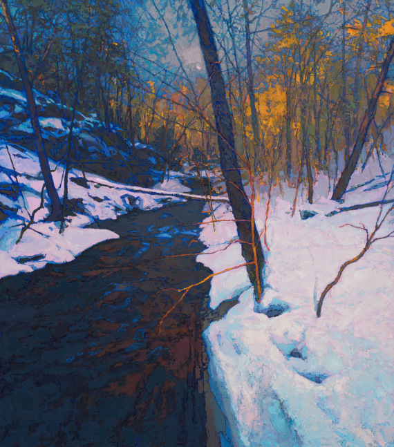 Ricketts Glen, Falls Stream  34&quot; x 30&quot;  Oil On Belgian Linen