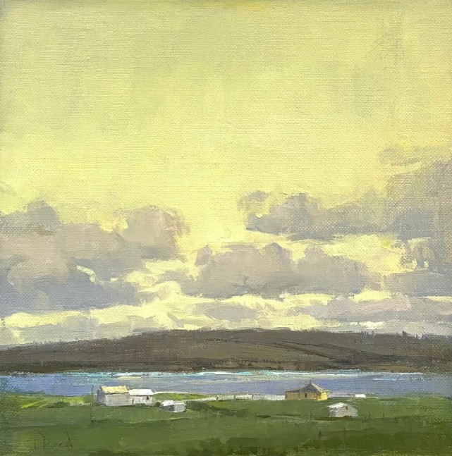 Yellow Sky  8&quot; x 8&quot;  Oil On Canvas