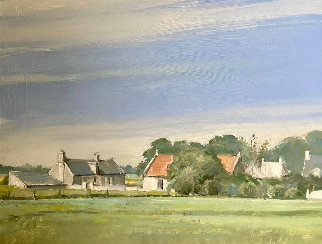 Farm Normandy III  11&quot; x 14&quot;  Oil On Wood