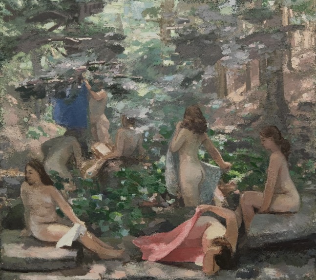 Bathers In The Glen  64&quot; x 72&quot;  Oil On Linen