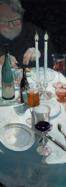Table 10  25&quot; x 9&quot;  Oil On Board