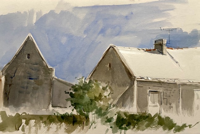 Farm Normandy II  8&quot; x 11&quot;  Watercolor