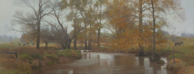 November Fog  24&quot; x 62&quot;  Oil On Canvas