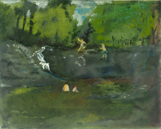Henry Murphy, NJ Swimming Hole  8&quot; x 10&quot;  Oil On Canvas