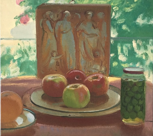 Apples and Olives  16&quot; x 18&quot;  Oil On Linen