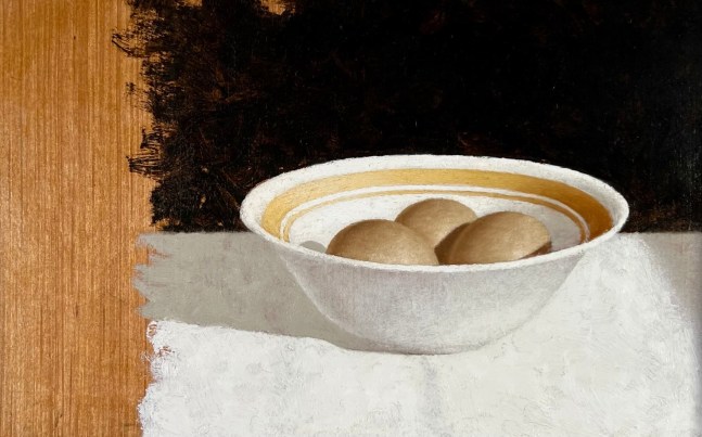 Bowl of Eggs  8.25&quot; x 13&quot;  Oil On Panel