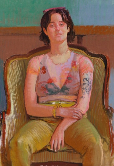 Portrait Of Keira In Apricot   44&quot; x 29.5&quot;  Pastel On Paper
