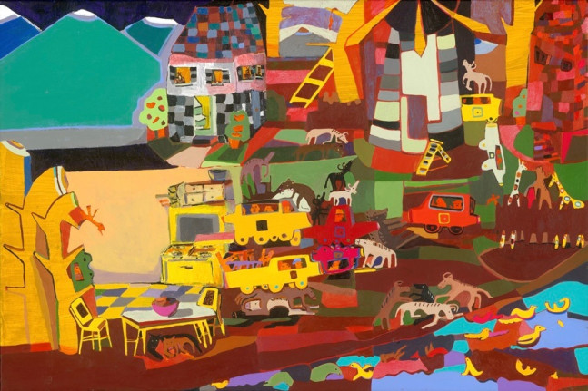 The Windmills Chatter  20” x 30”  Acrylic On Canvas