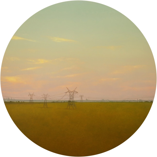 Don't Worry Kid, It's Not Real  30&quot; Tondo  Oil On Panel