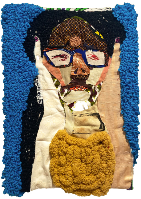 Anxiety  15&quot; x 10&quot;  Fabric, Yarn And Thread