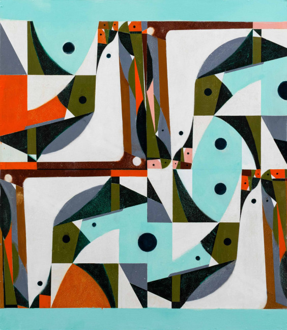 Flock 7 (Whirlygig)  48" x 42"  Acrylic On Panel