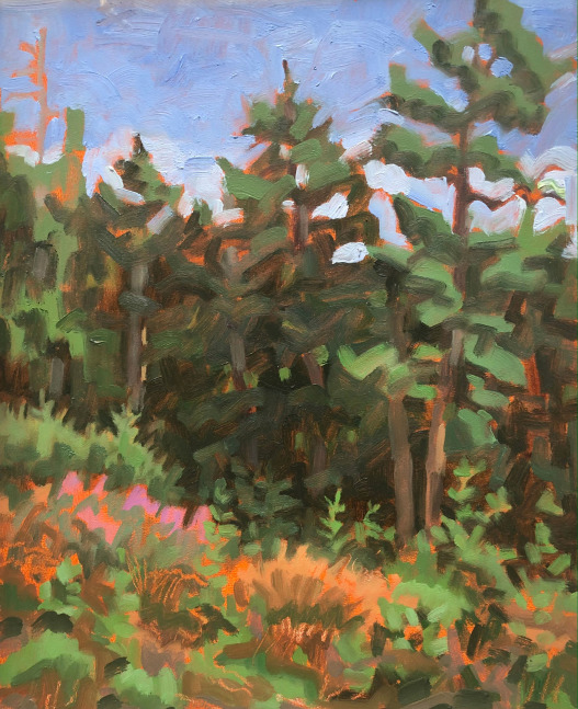 Max Mason, Sloping Meadow  10&quot; x 8&quot;  Oil On Panel