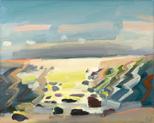 Martha Armstrong, Quonochontaug Early Morning 5  8&quot; x 10&quot;  Oil On Canvas