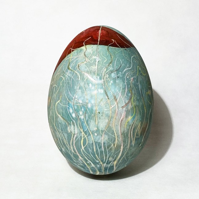 Clare McCarthy, Viscer Egg  One Size  Batik Dyes, Acrylic Paint On Goose Egg