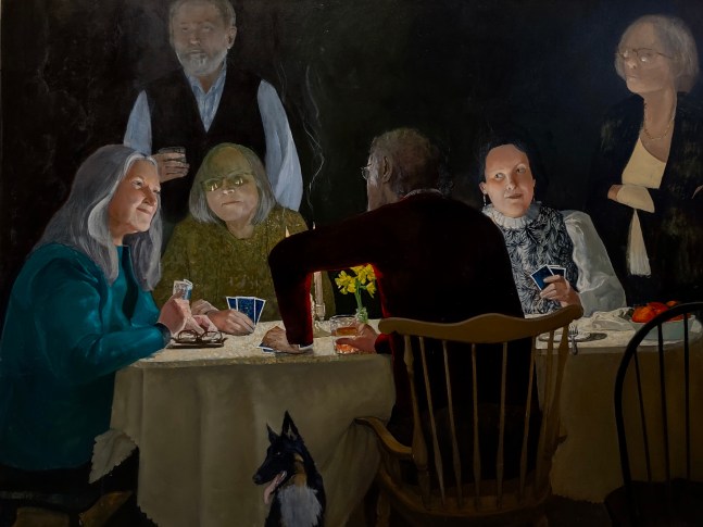Card Game 1  48&quot; x 64&quot;  Oil On Canvas