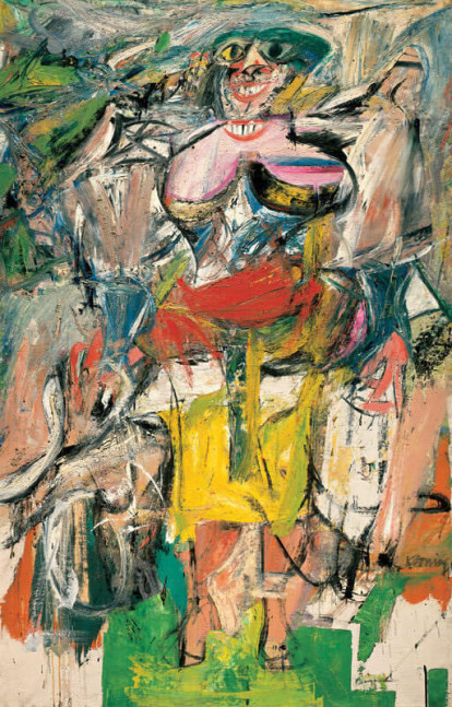 Willem de Kooning, Woman With Bicycle, 1952-3